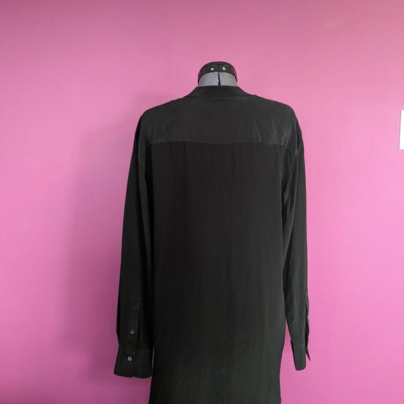Aritzia Babaton Notion Black Silk Blouse Size Small - Picture 3 of 15